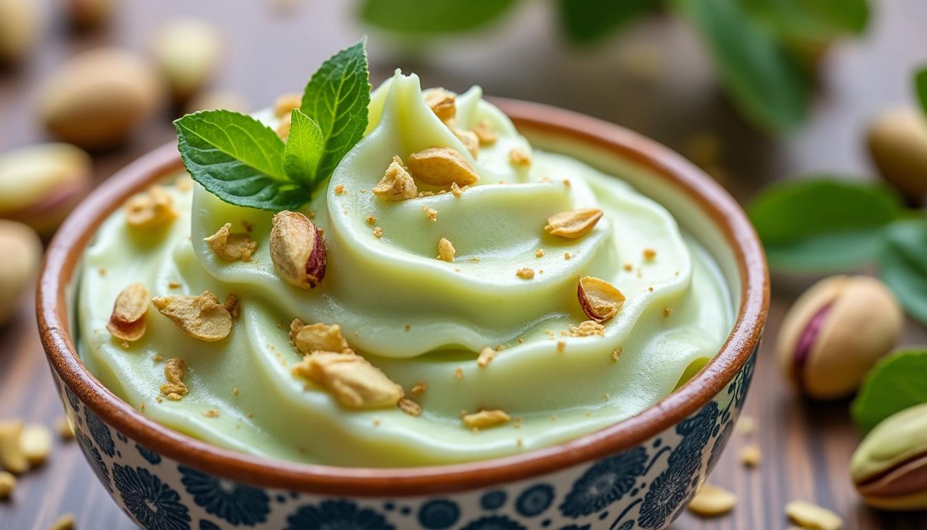 apprenez à préparer facilement une délicieuse crème de pistache maison avec notre recette simple et rapide, idéale pour sublimer vos desserts.