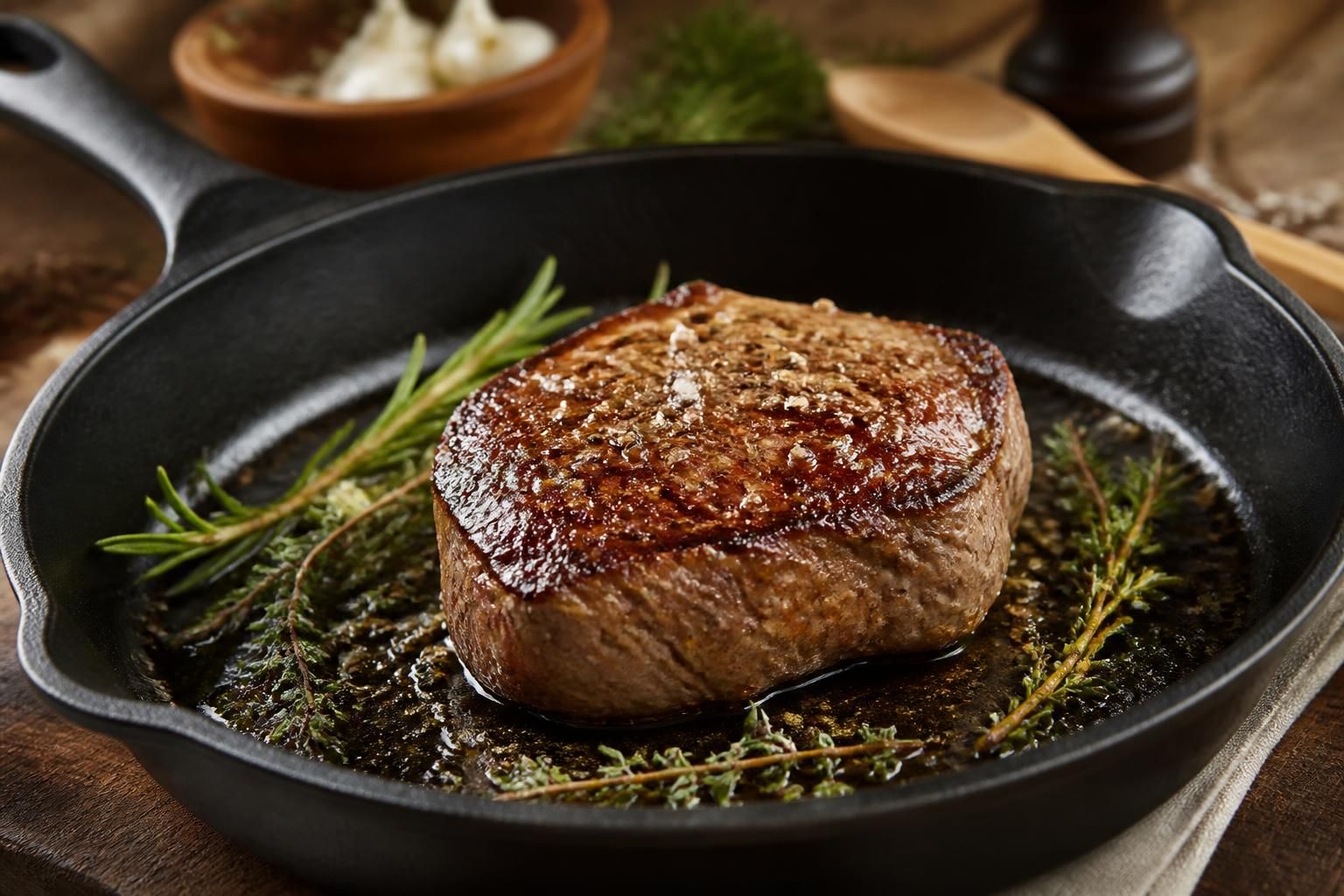 découvrez la recette simple du grenadin de veau à la poêle pour une viande tendre et savoureuse, parfaite pour un repas rapide et délicieux.