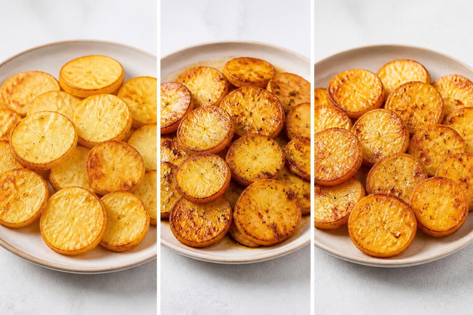 découvrez comment cuire facilement des pommes de terre rondes en rondelles au four, à la poêle ou à l'air fryer pour des accompagnements savoureux et croustillants.