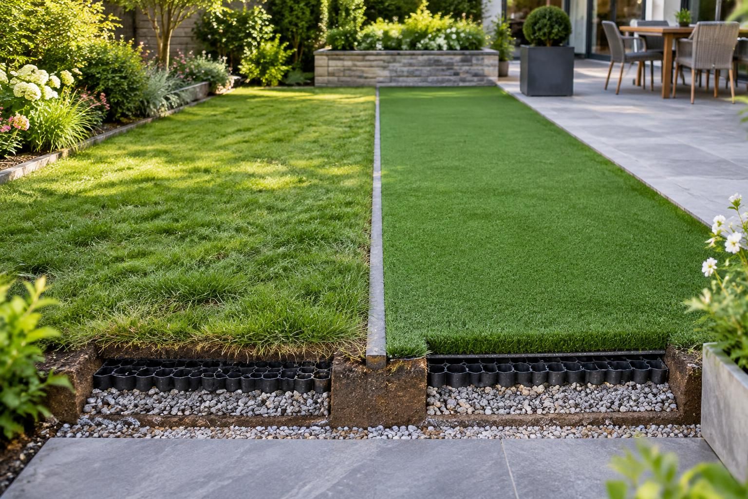 dalle pour gazon synthétique ou naturel : comparez les avantages, la pose et l’entretien pour choisir la solution idéale pour votre jardin.