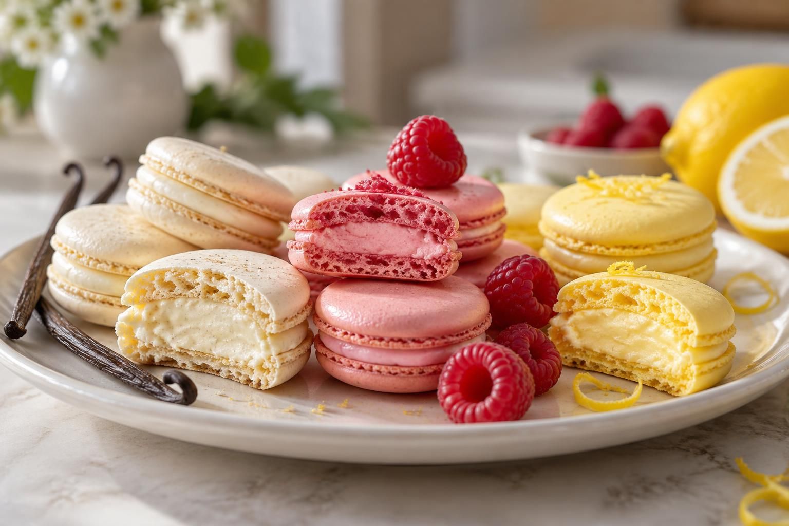 découvrez une ganache facile pour macarons, déclinable à la vanille, à la framboise ou au citron, pour des saveurs gourmandes et réussies.