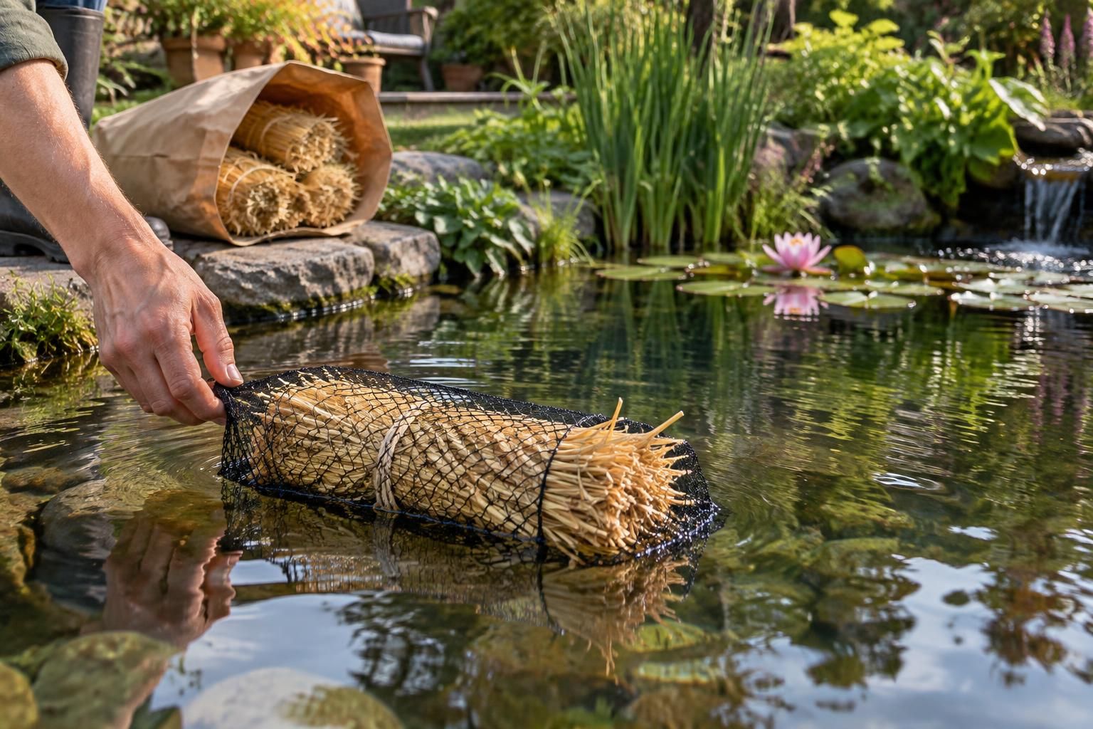 découvrez comment utiliser la paille d’orge pour limiter les algues dans un bassin, choisir le bon format et savoir où l’acheter.