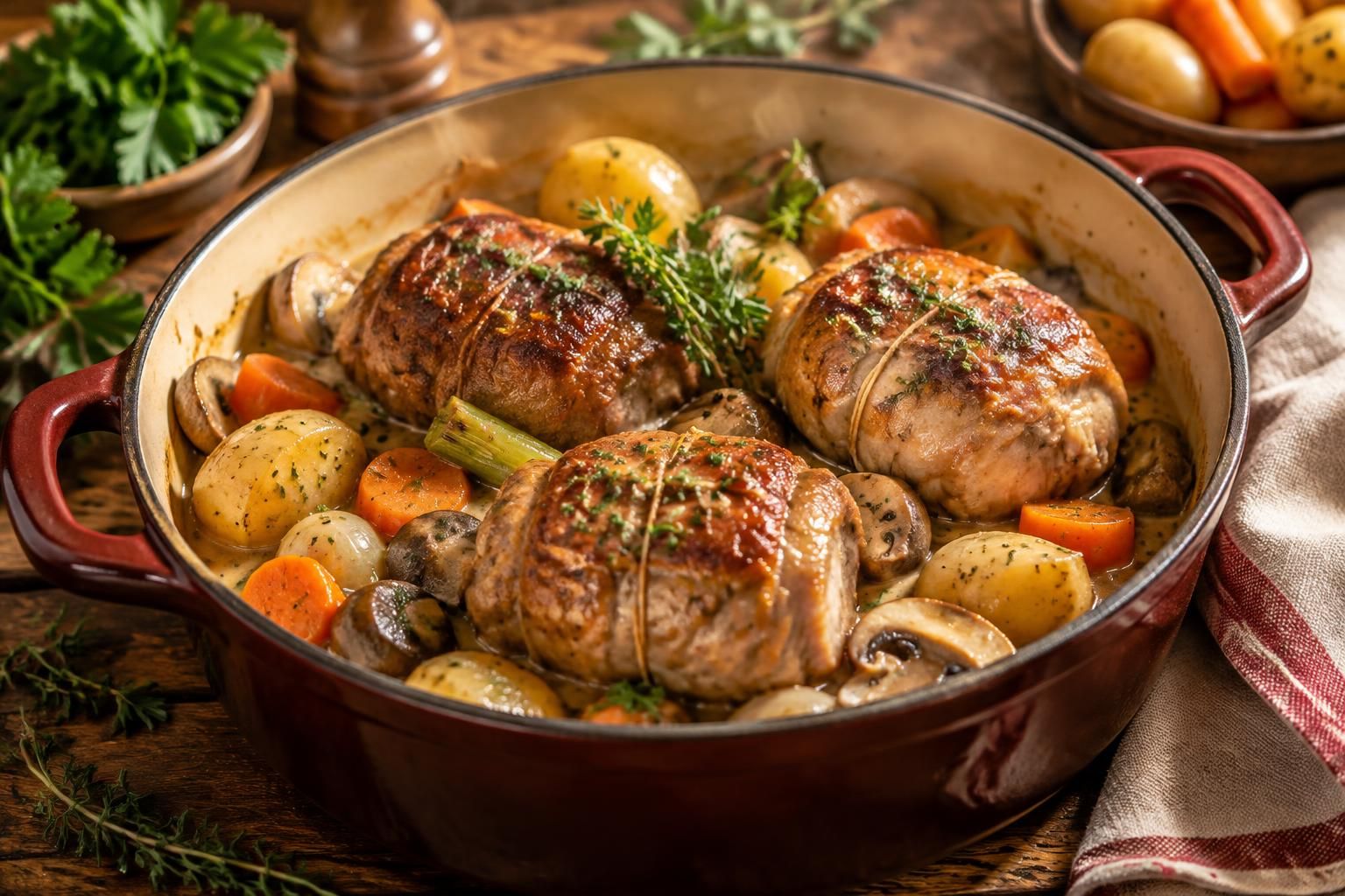 découvrez comment préparer des paupiettes de veau, de porc ou de poulet, avec des astuces simples pour une cuisson tendre et savoureuse.