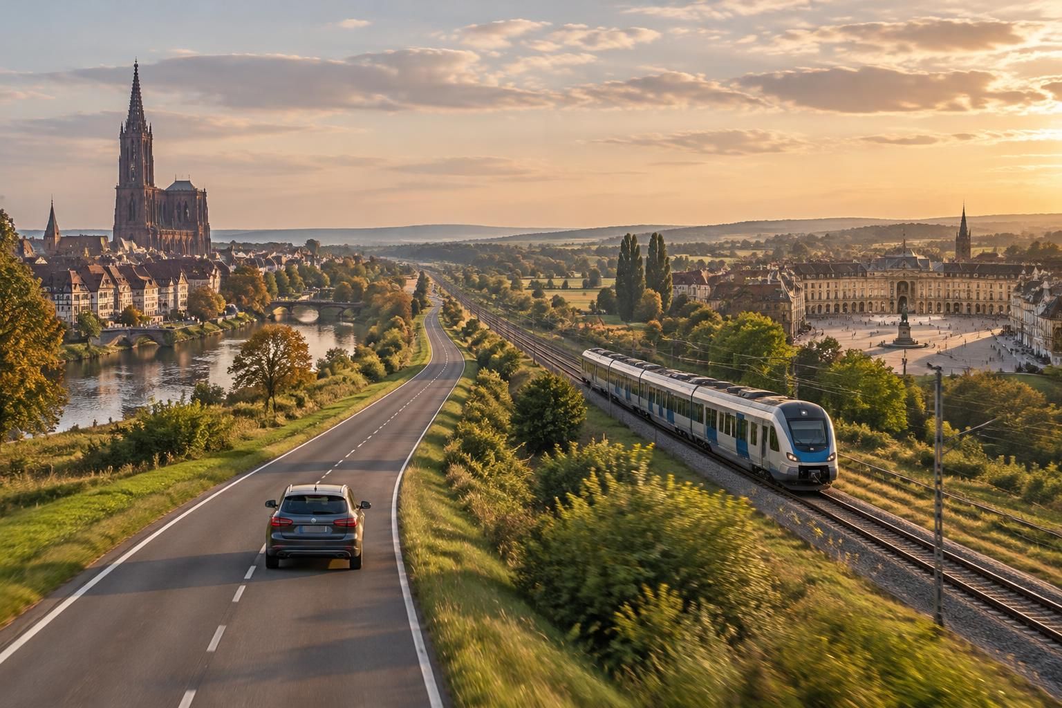 découvrez la distance entre strasbourg et nancy, comparez les trajets en train et en voiture, leurs durées et les itinéraires possibles.